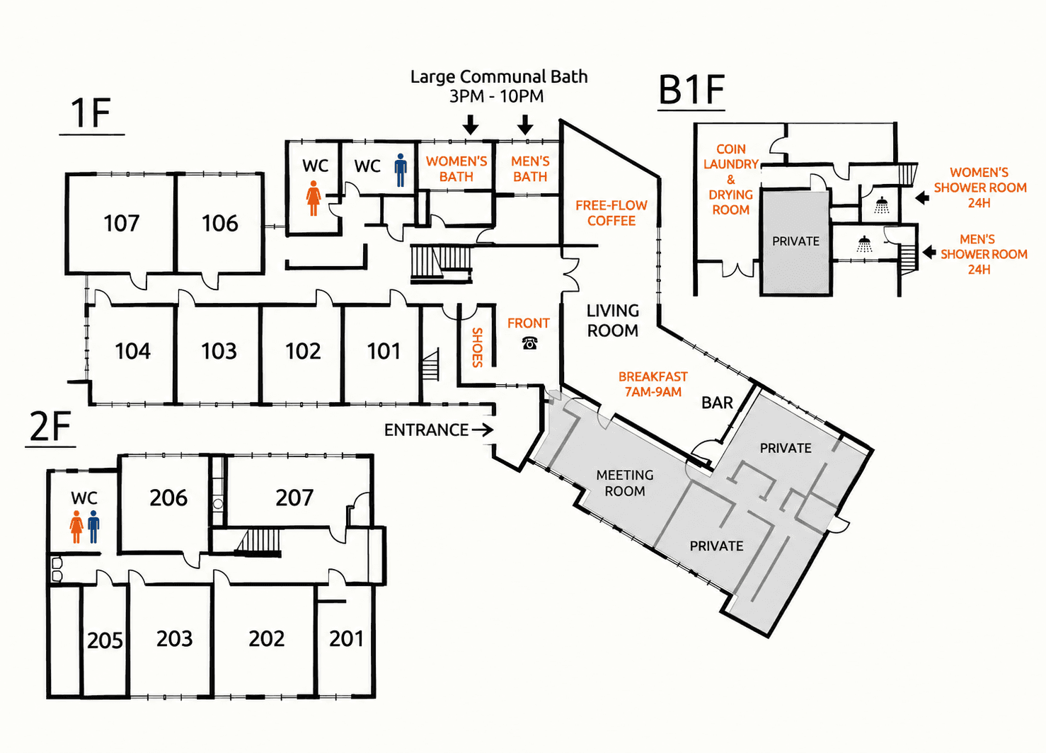 Nomad Hakuba floor map