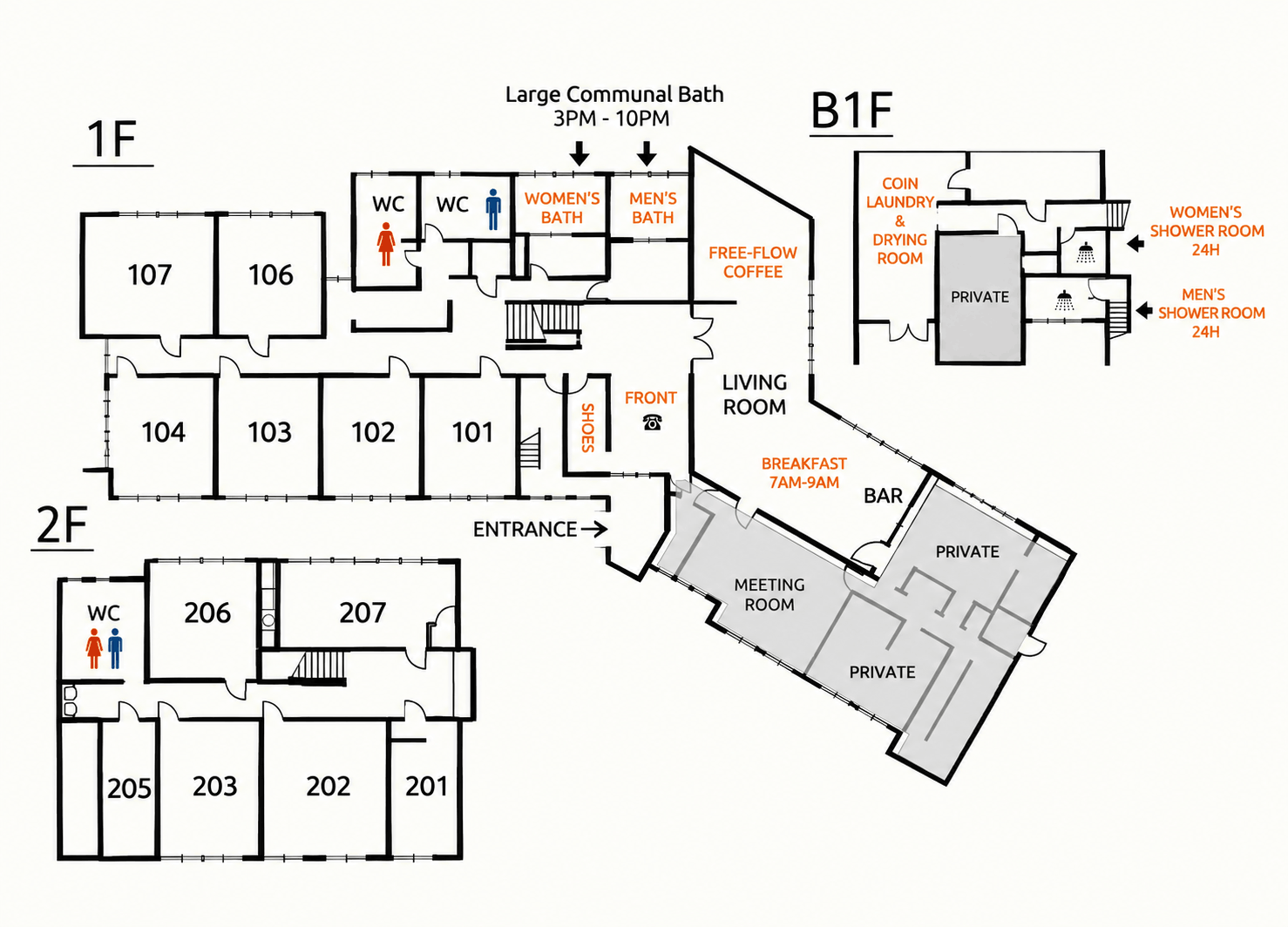 Nomad Hakuba floor map