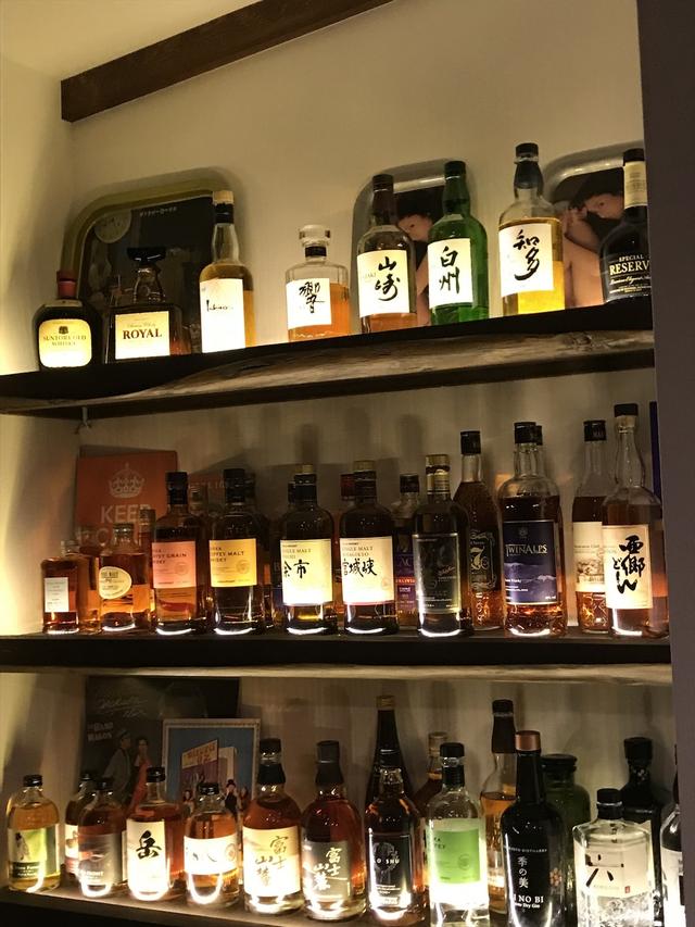 A selection of fine whiskies available at Nomad